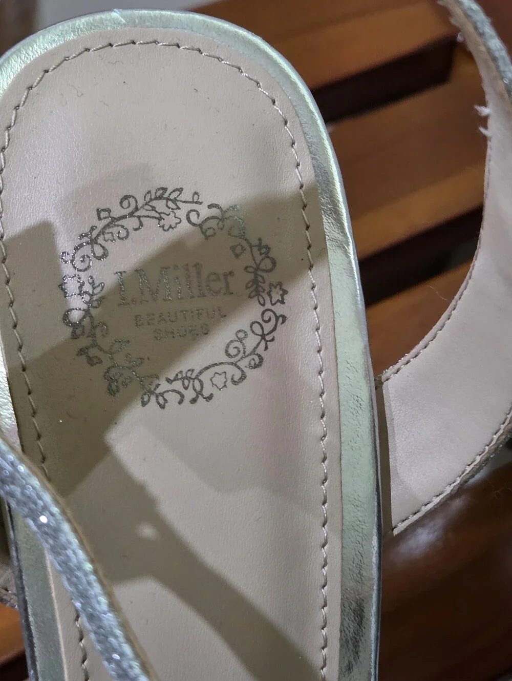 I.Miller Samien Silver Glitter Platform 5